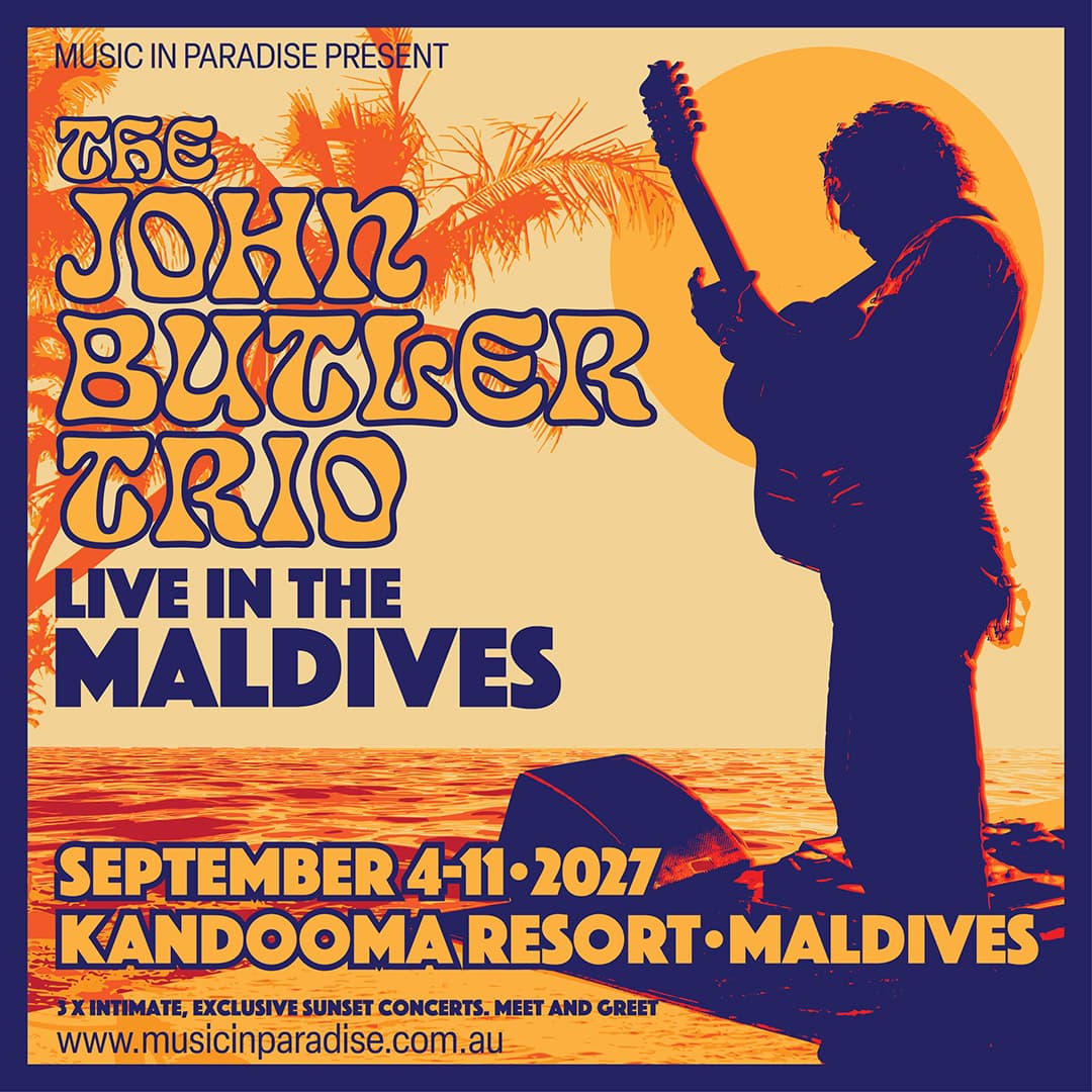 John Butler Trio Maldives 2027 event poster