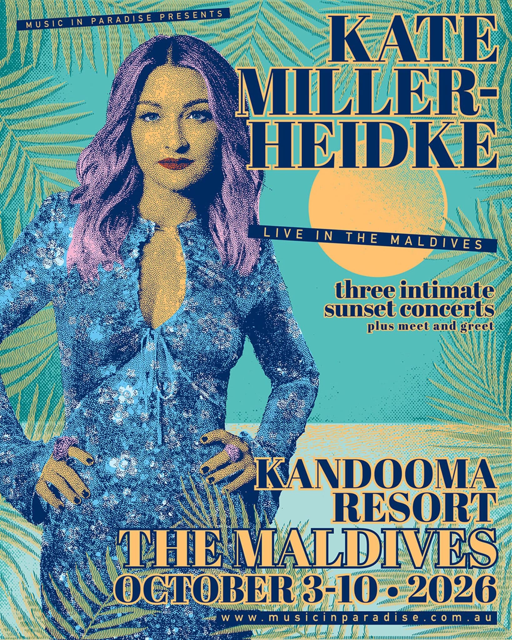 Kate Miller-Heidke Maldives 2026 event poster
